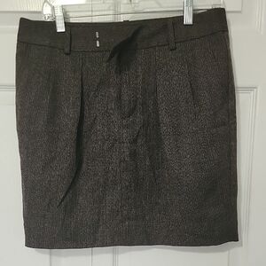 GAP Gray Pleated Mini Pencil Skirt